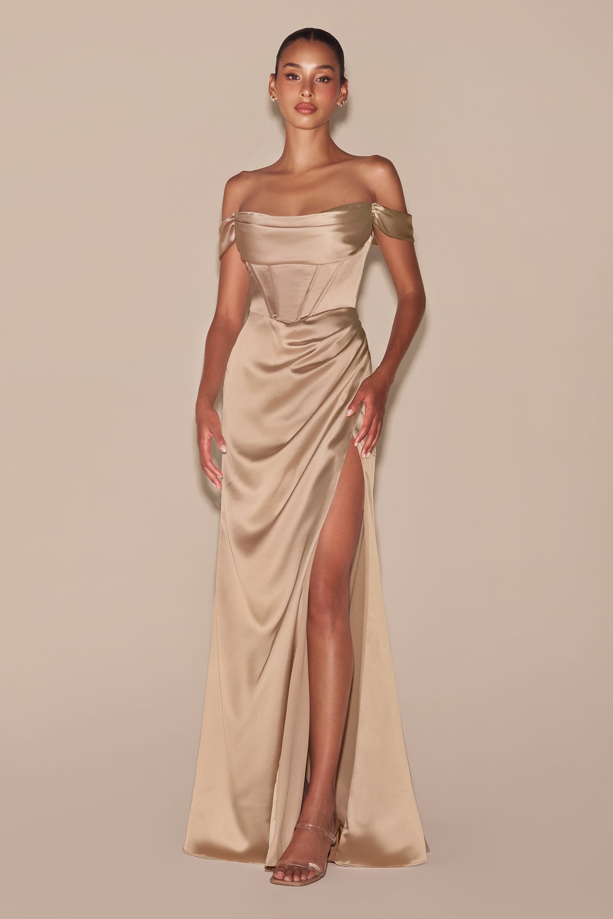 Cinderella Divine 7492 Corset Satin Dress Ladivine - NORMA REED