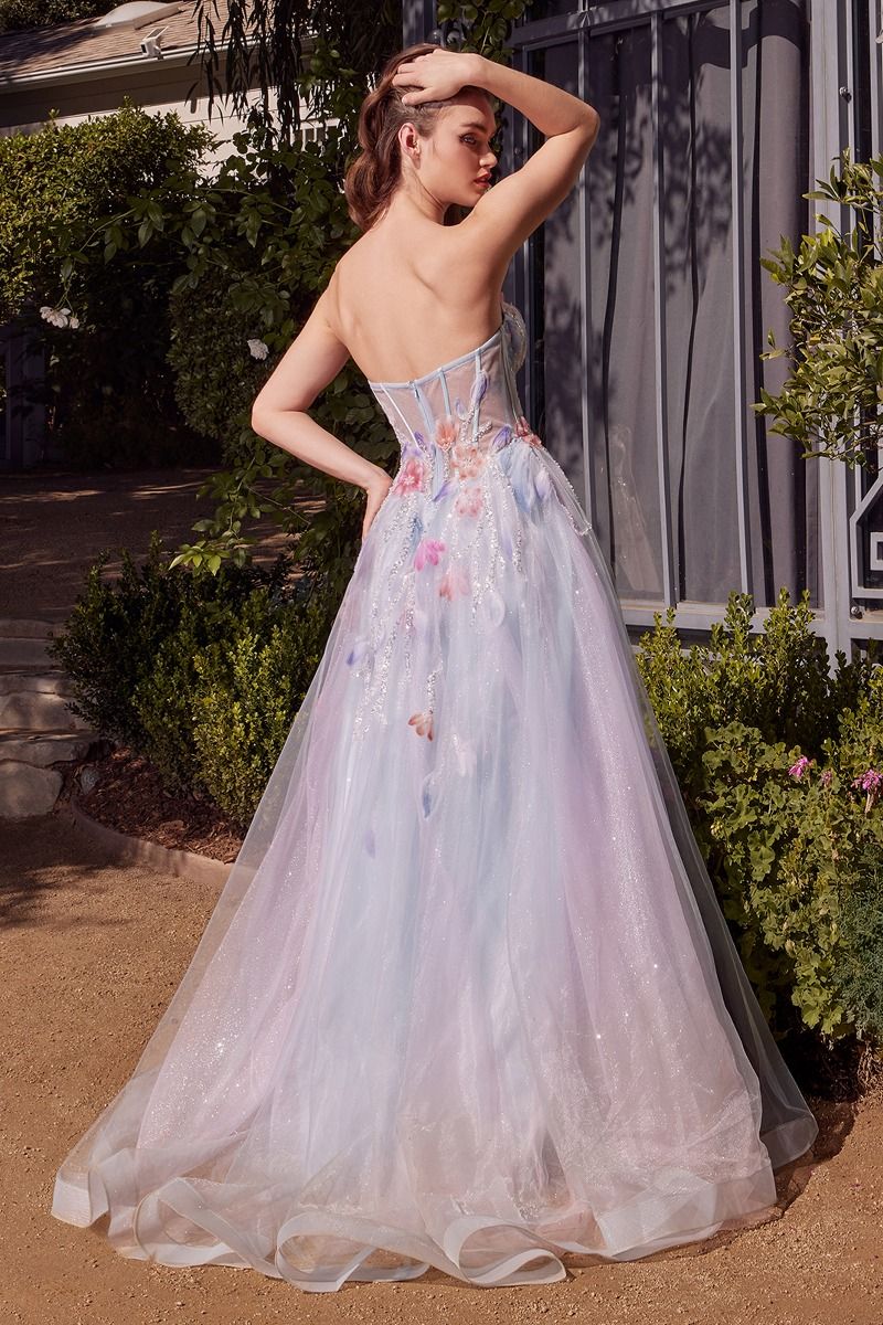 Andrea & Leo A1383 Floral Watercolor Gown - NORMA REED