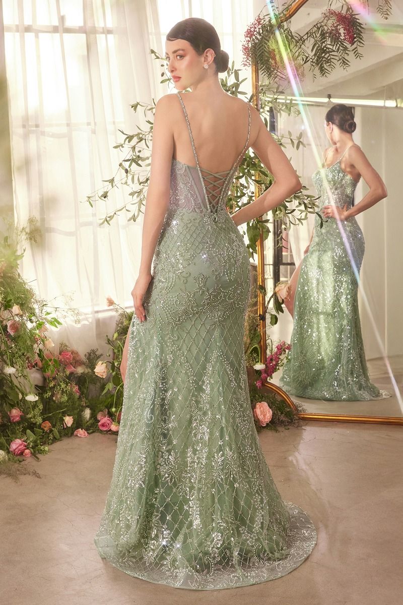 Andrea & Leo A1470 Beaded Crystal Neckline Gown - NORMA REED