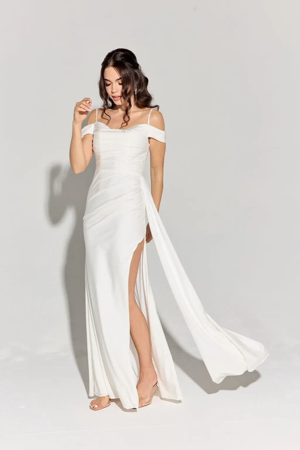 Eureka EK107 Satin Glitter Stretch Jersey Dress Eureka