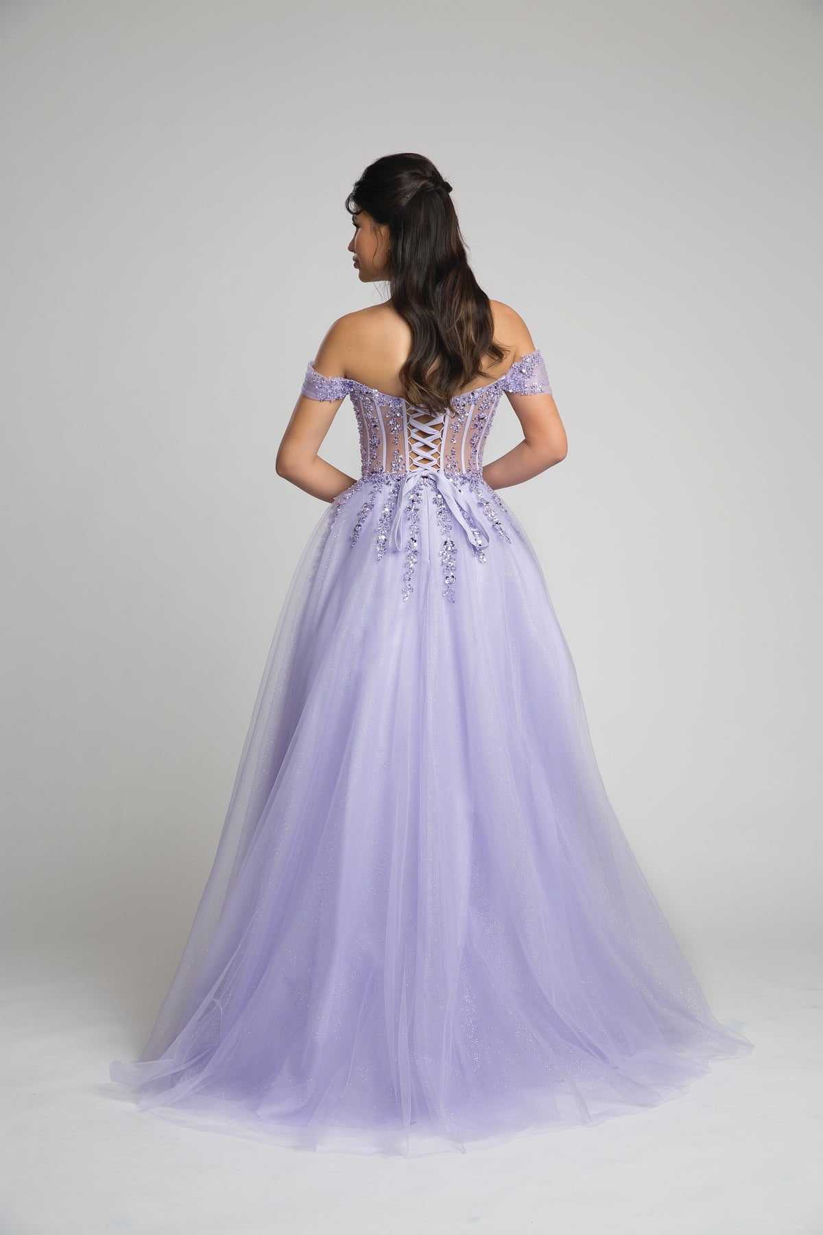 Fiesta 10318 Off Shoulder Tulle Corset Dress