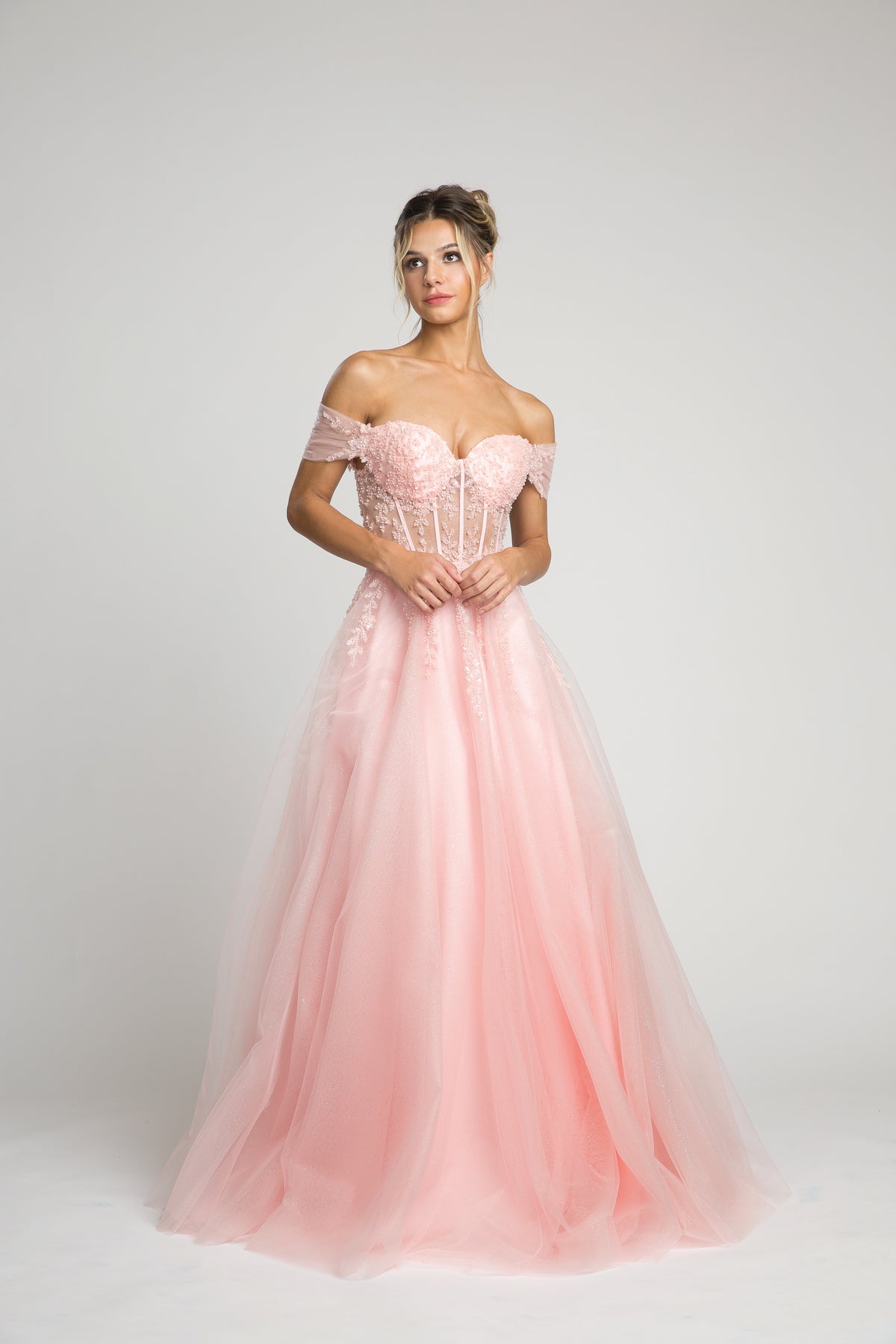 Fiesta 10318 Off Shoulder Tulle Corset Dress