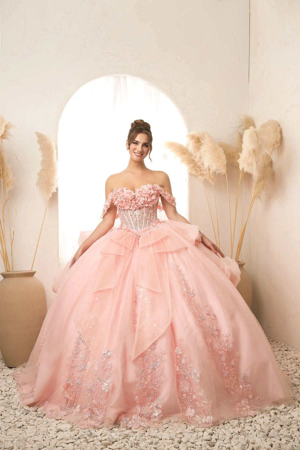 Fiesta Fashion 10329 Floral Corset Ball Gown