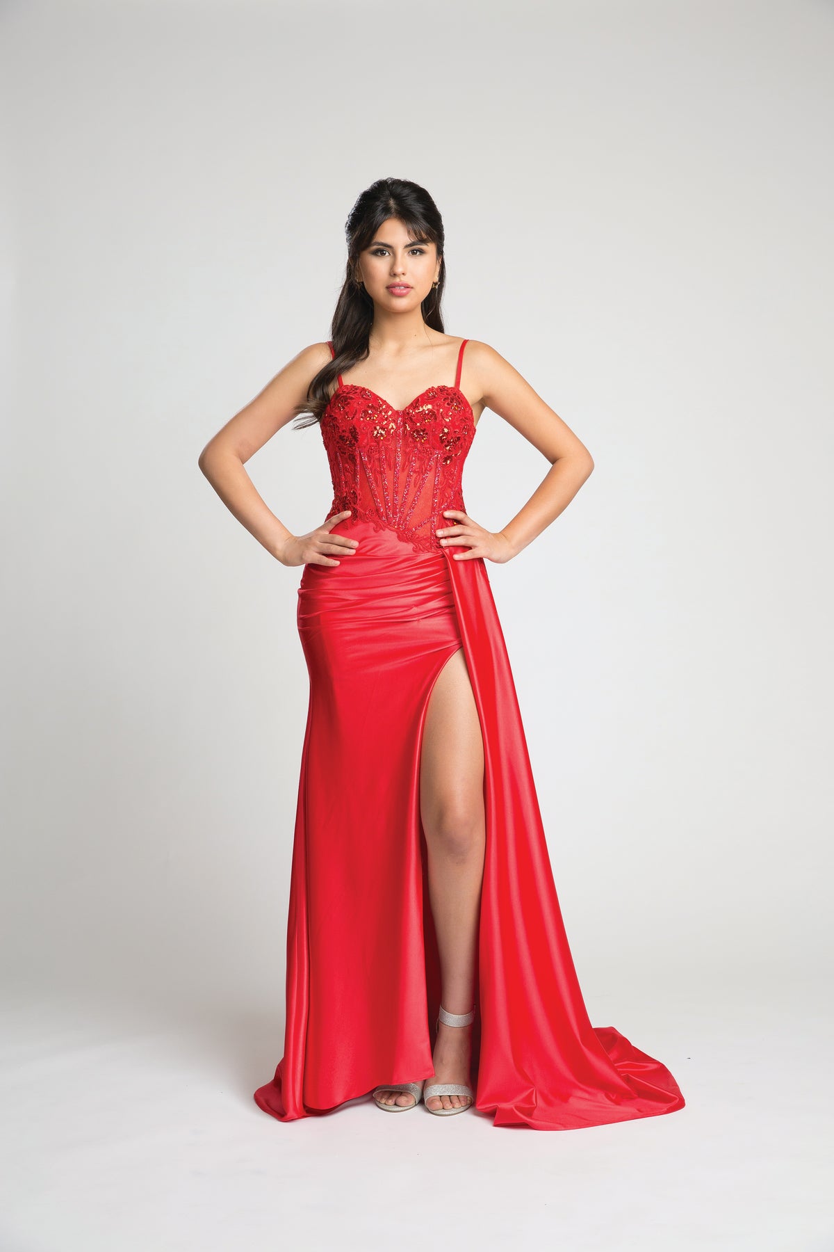 Fiesta 67059 Slit Leg Corset Dress