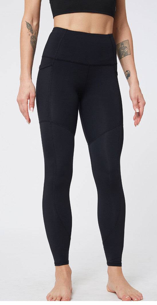 Women's High Rise Black Yoga Pants - NORMA REED