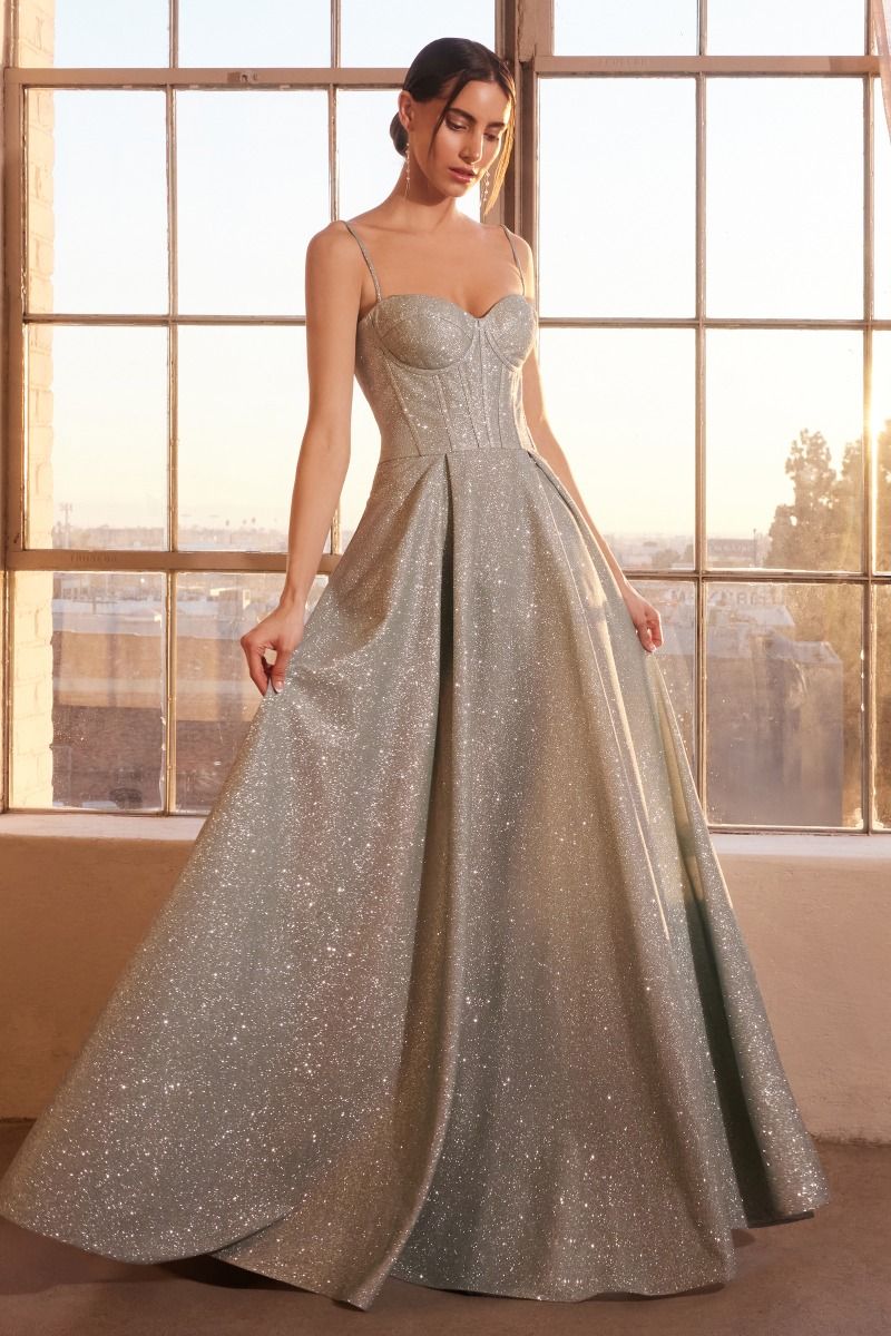 Amoris T706 Shimmering A Line Gown