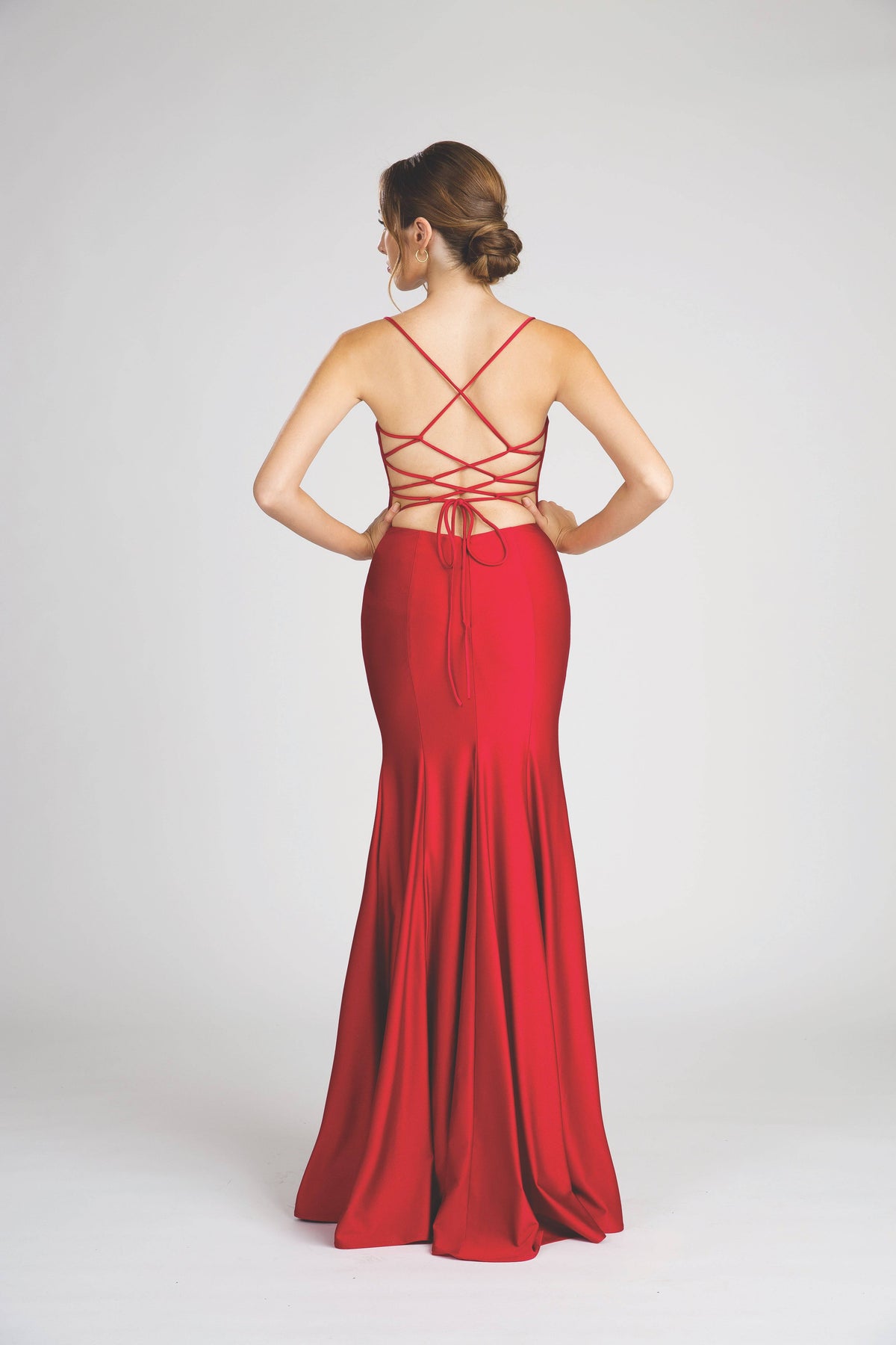 Fiesta 7245 Open Back High Slit Leg Dress - NORMA REED