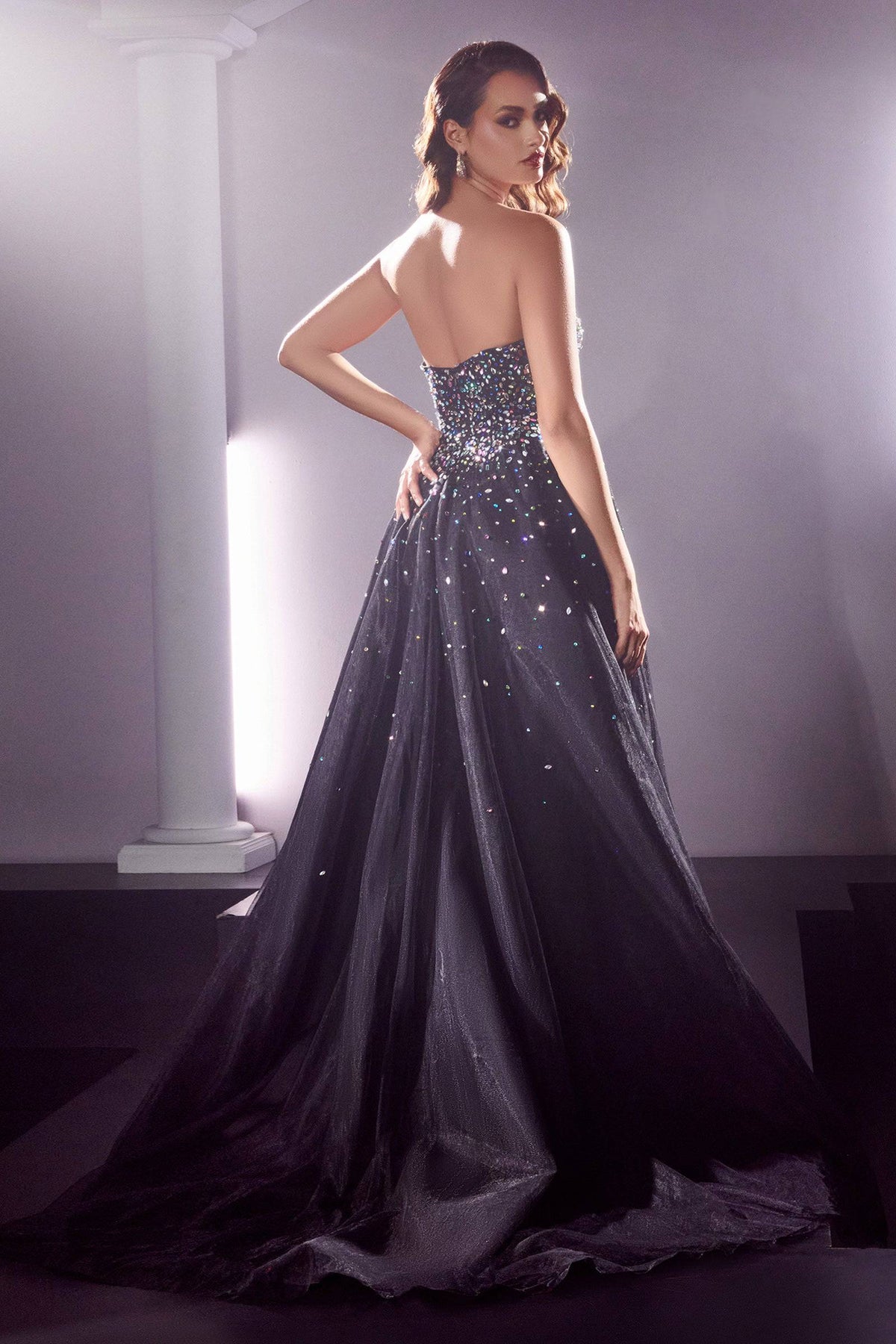 Cinderella Divine CB114 Sparkling Black Ball Gown - NORMA REED