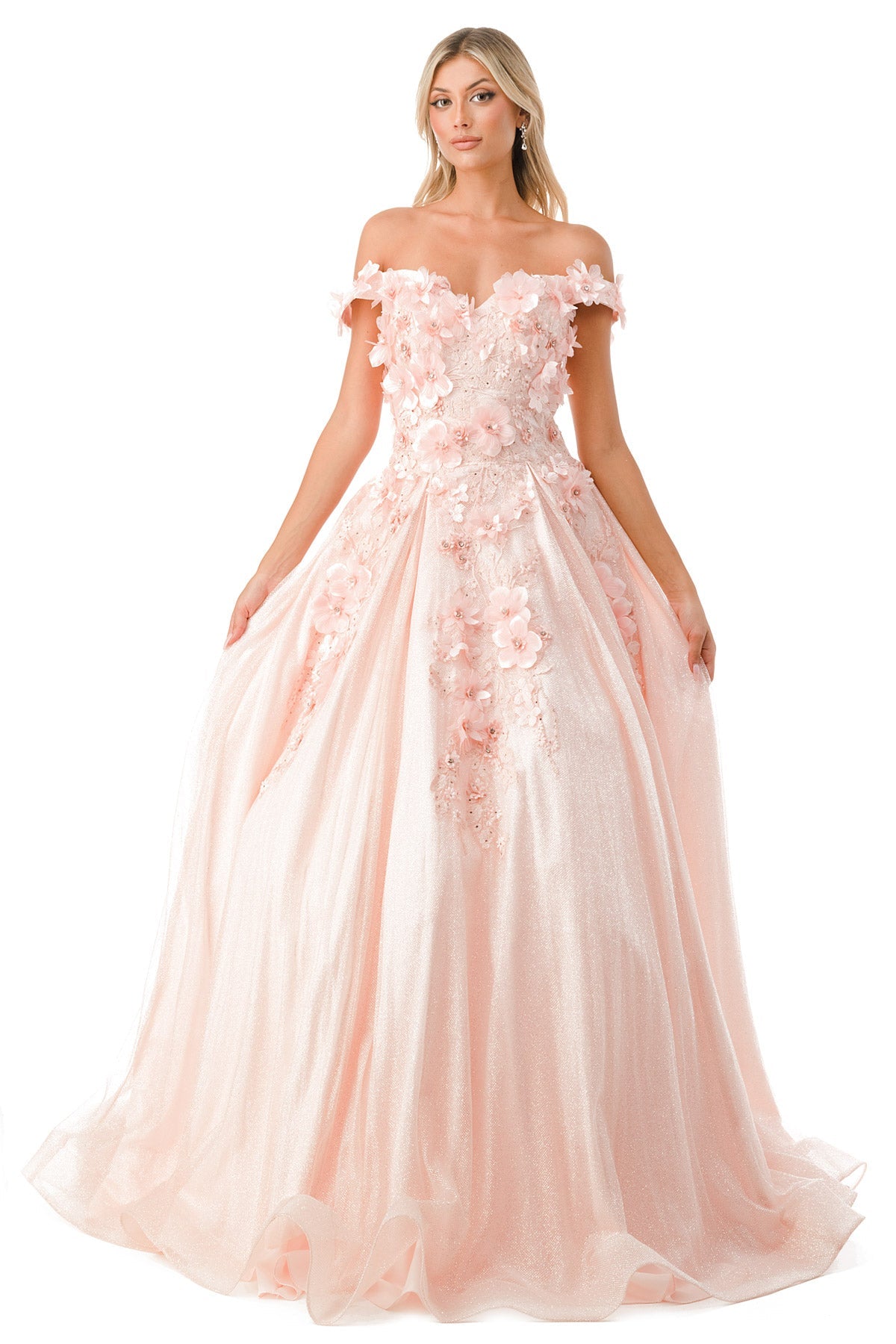 Aspeed L2501 Off Shoulder Floral Quinceanera Dress - NORMA REED