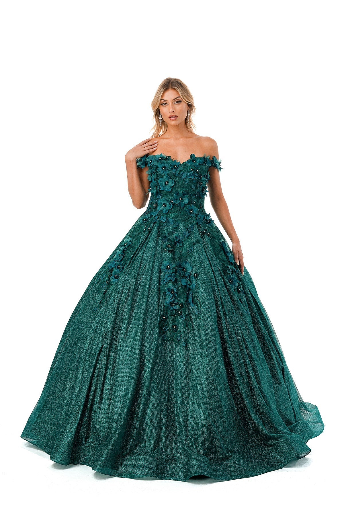 Aspeed L2501 Off Shoulder Floral Quinceanera Dress - NORMA REED