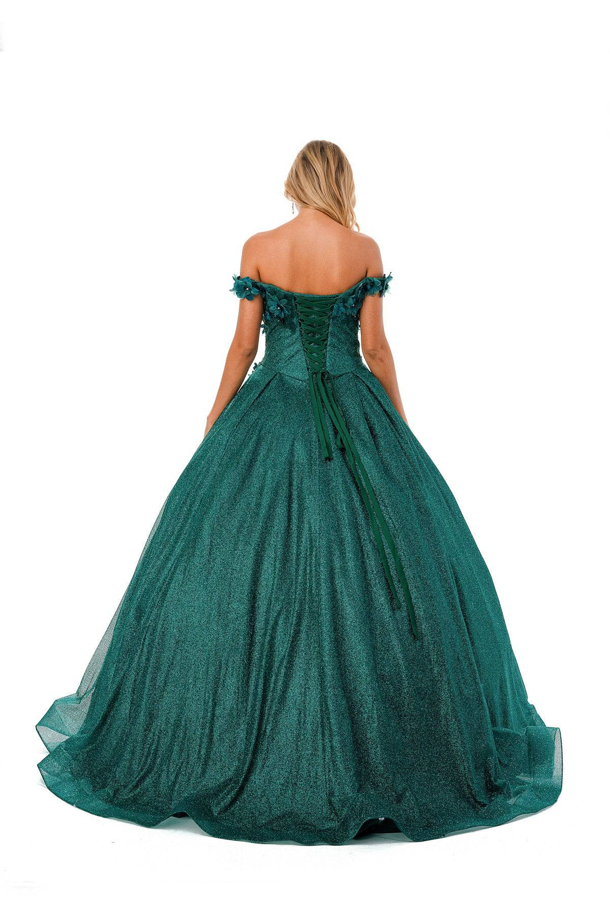 Aspeed L2501 Off Shoulder Floral Ball Gown - NORMA REED