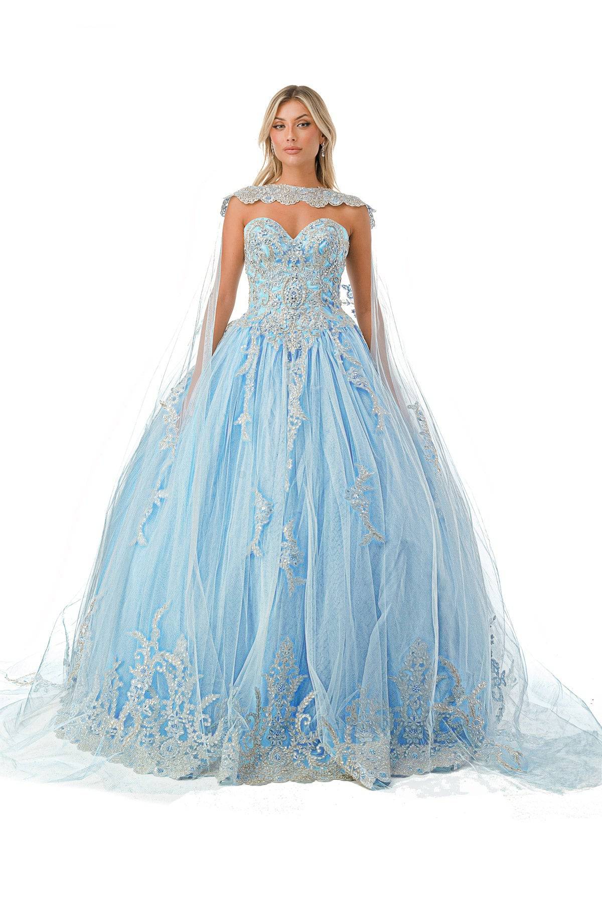 Aspeed L2726 Crystal Stone Embroidered Ball Gown - NORMA REED