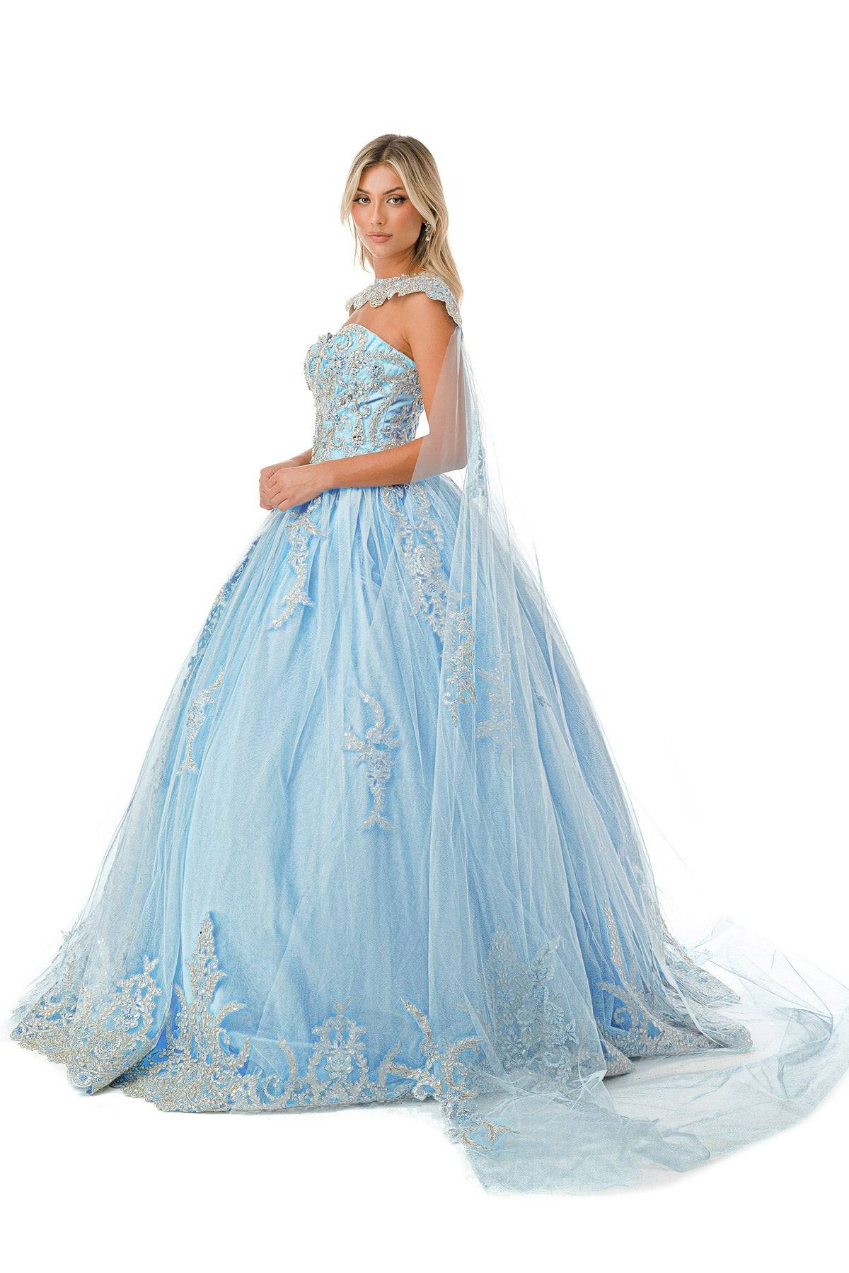 Aspeed L2726 Crystal Stone Embroidered Ball Gown - NORMA REED