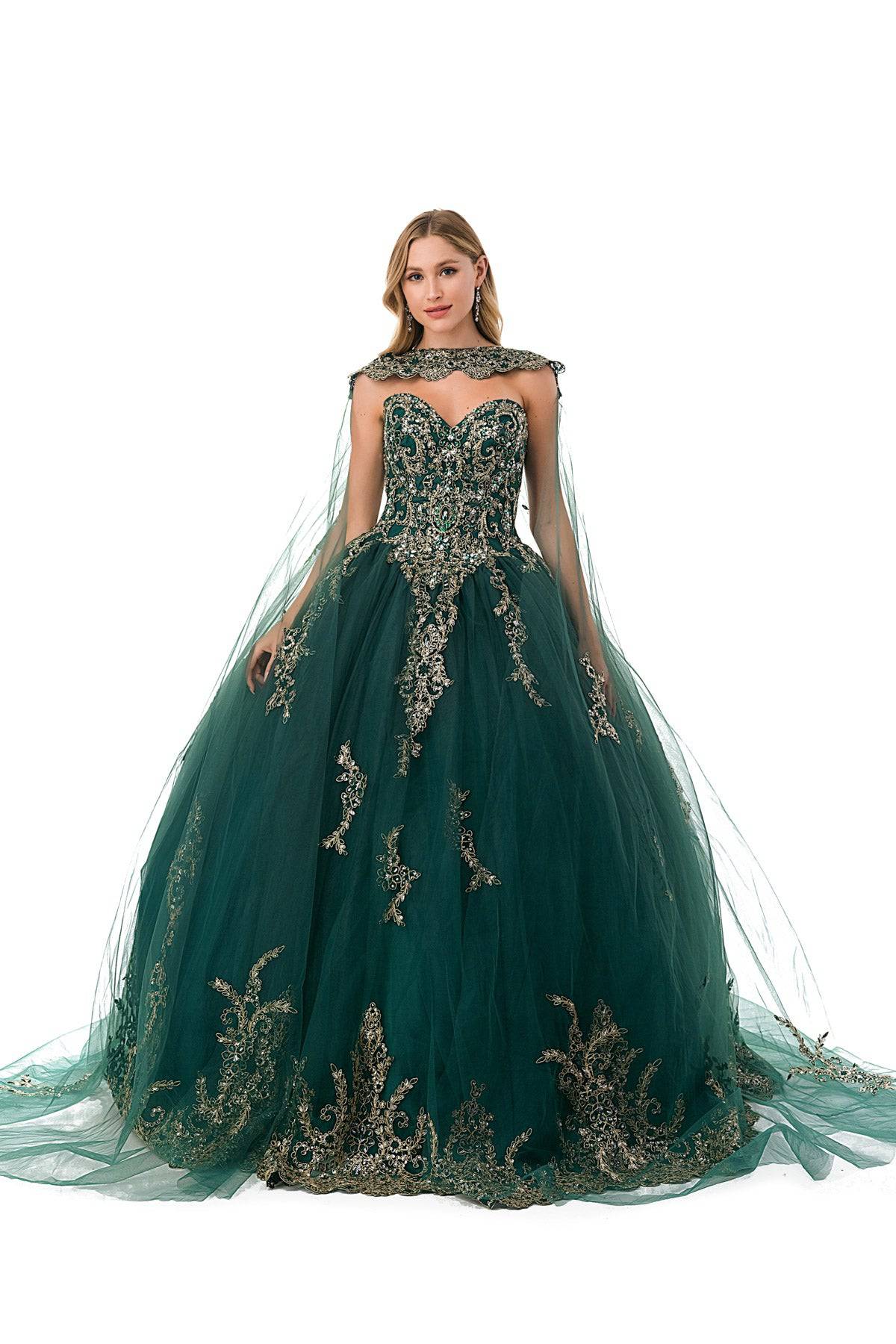 Aspeed L2726 Crystal Stone Embroidered Ball Gown - NORMA REED