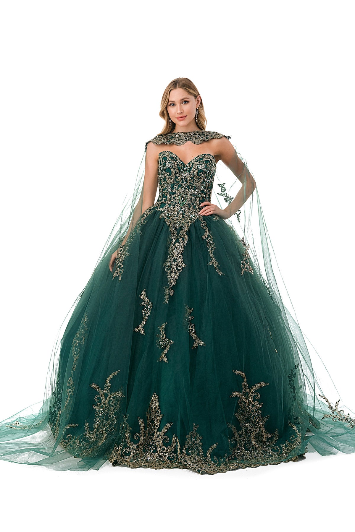 Aspeed L2726 Crystal Stone Embroidered Ball Gown - NORMA REED