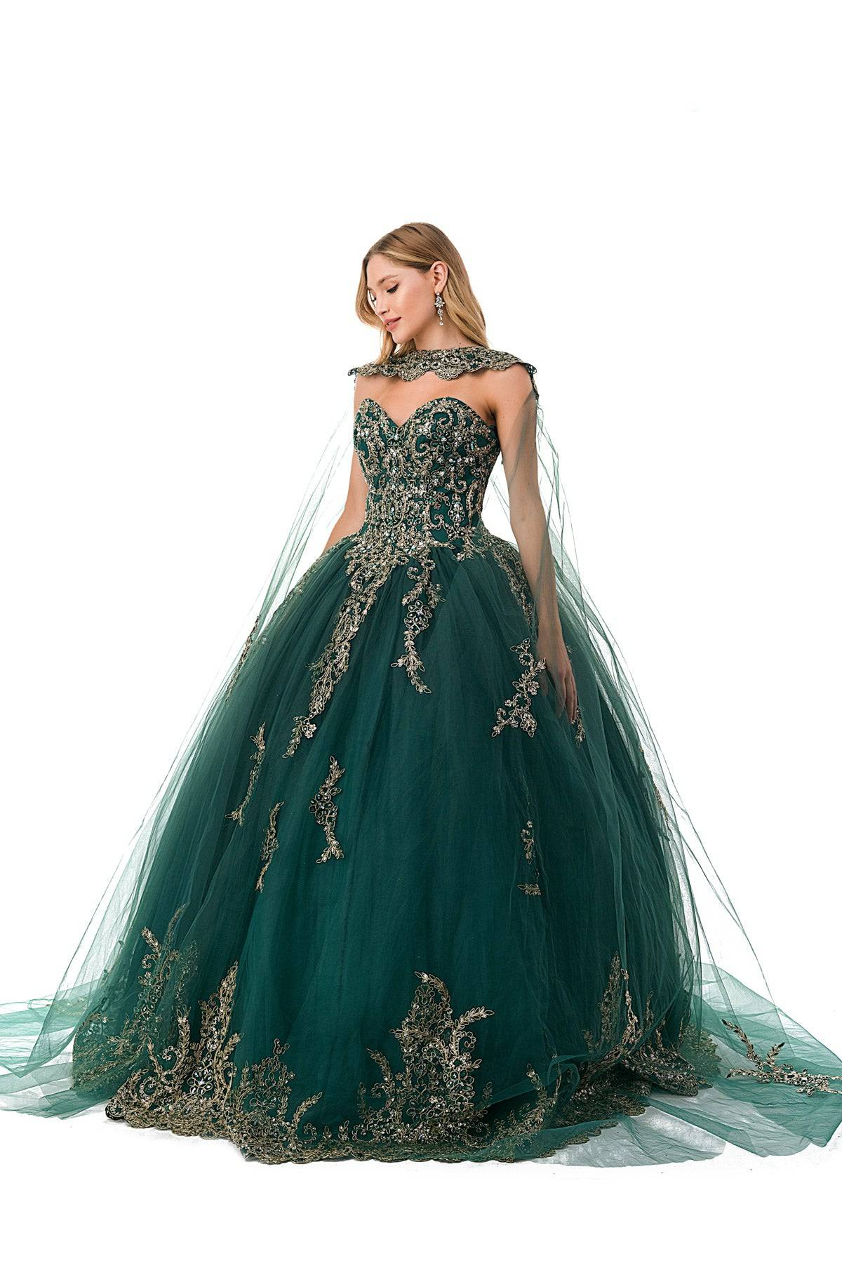 Aspeed L2726 Crystal Stone Embroidered Ball Gown - NORMA REED