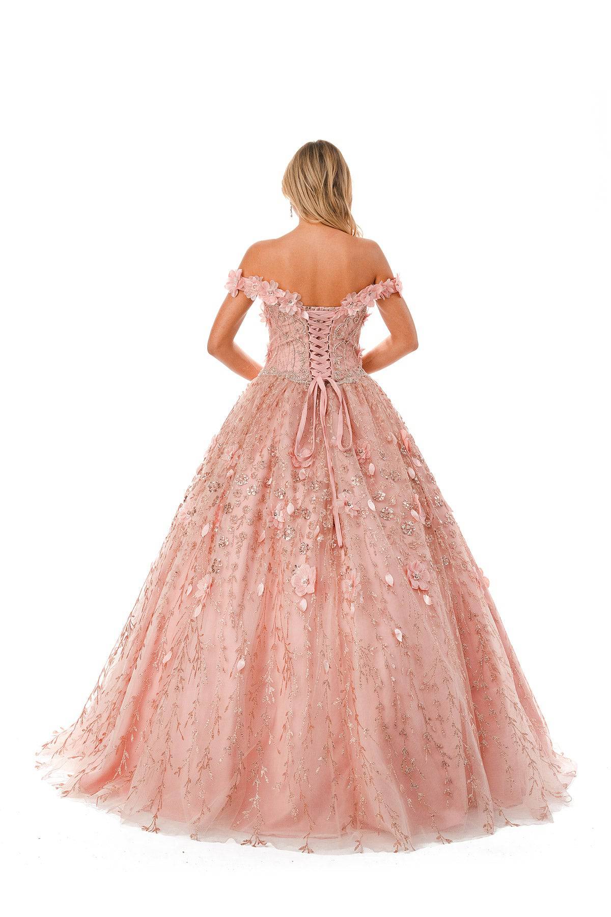 Aspeed L2728 Floral Off Shoulder Ball Gown - NORMA REED