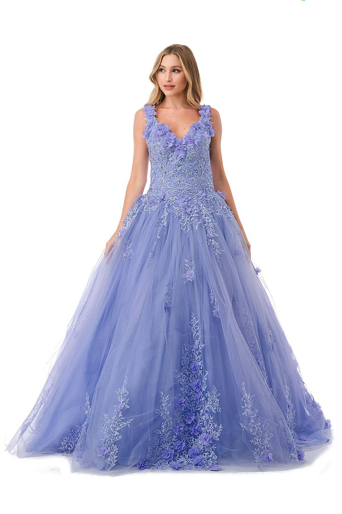 Aspeed L2729 Floral Lilac Ball Gown - NORMA REED