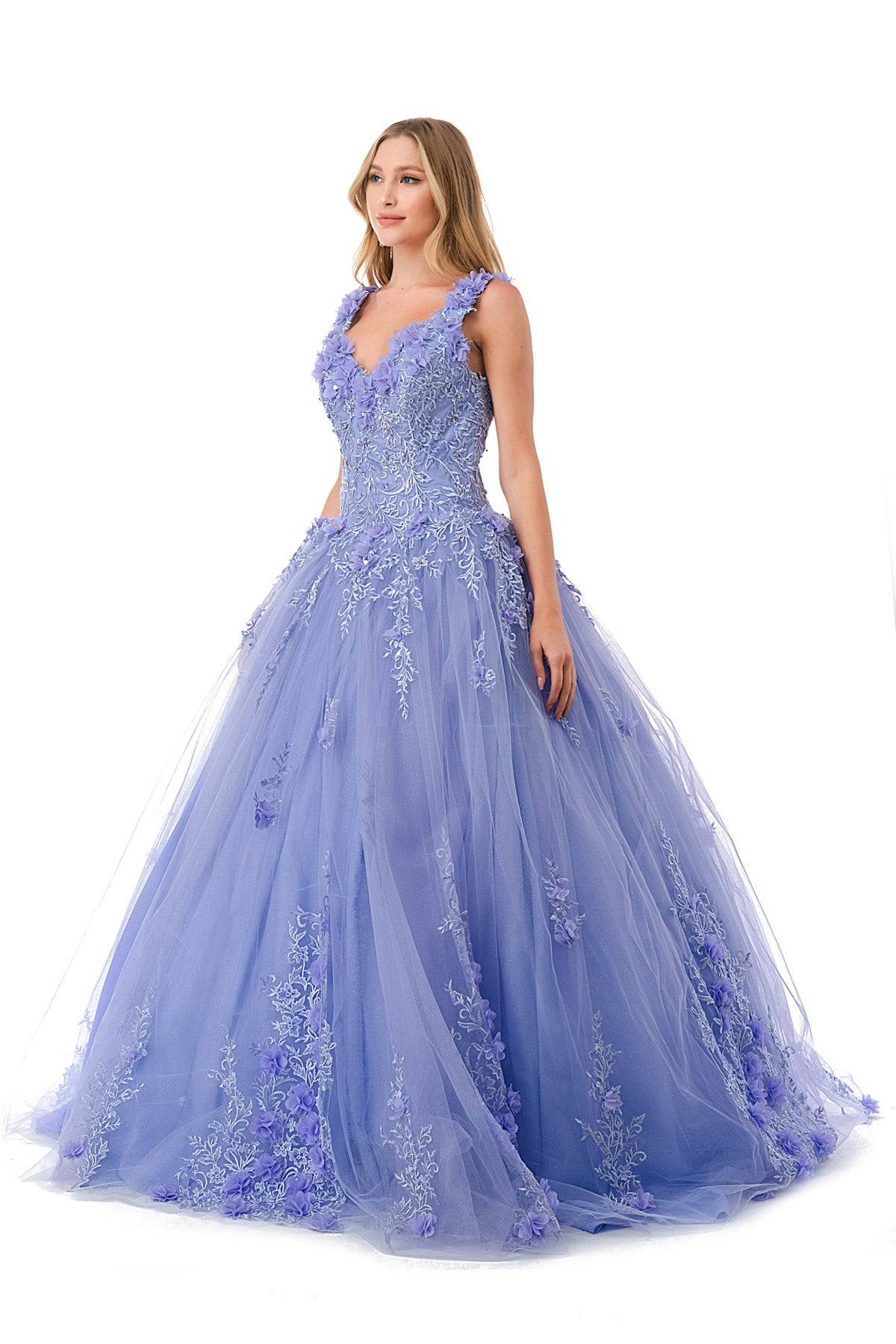 Aspeed L2729 Floral Lilac Ball Gown - NORMA REED