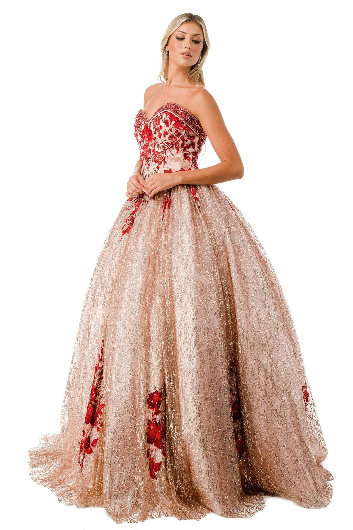 Aspeed L2730 Rose Gold Quinceanera Dress - NORMA REED