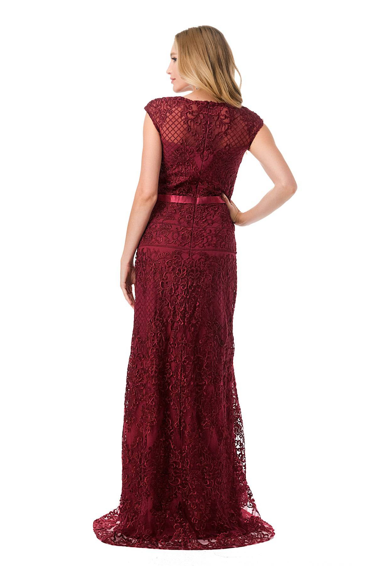 Aspeed M2732 Cap Sleeve Lace Embroidered Dress - NORMA REED