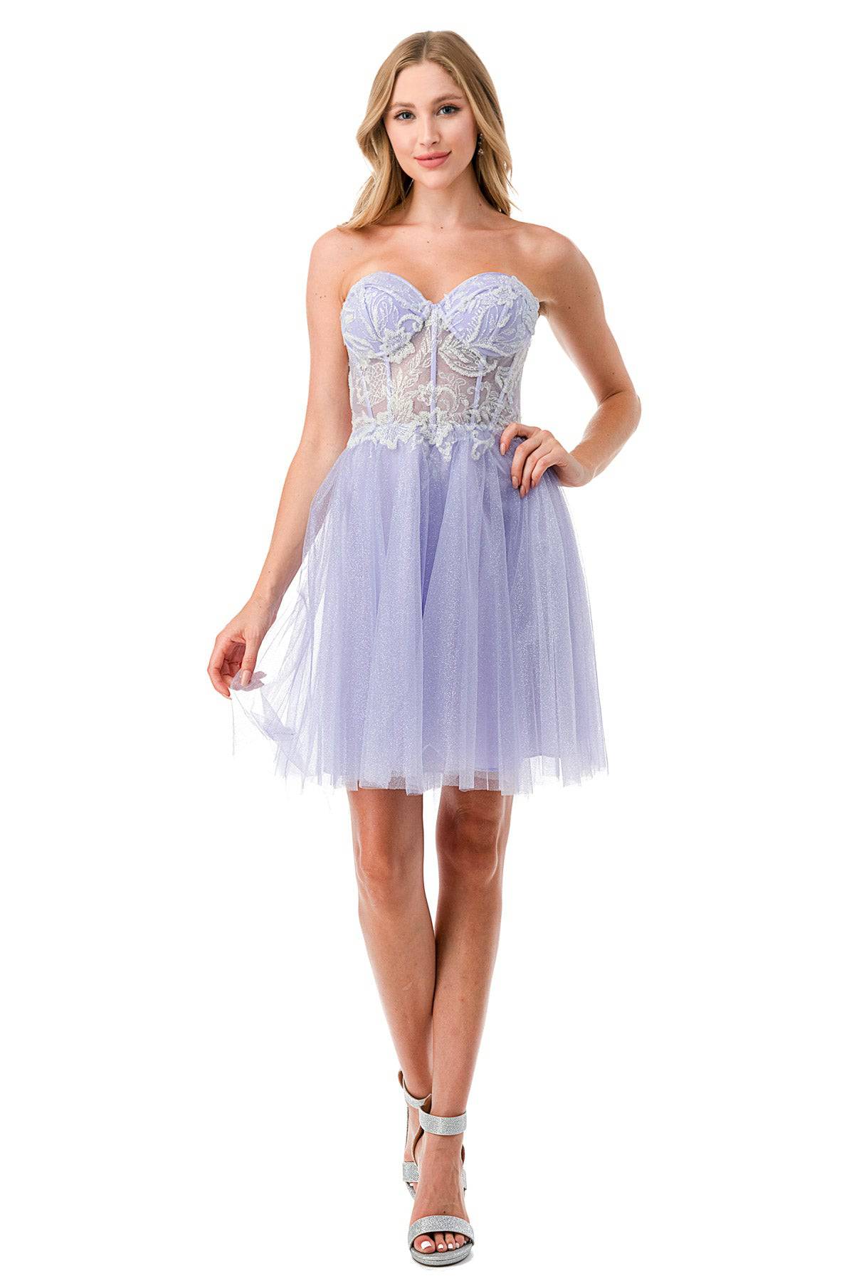 Aspeed S2745B Shimmering Corset Short Dress - NORMA REED