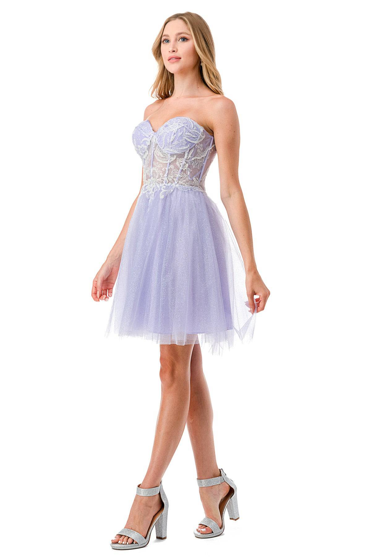 Aspeed S2745B Shimmering Corset Short Dress - NORMA REED