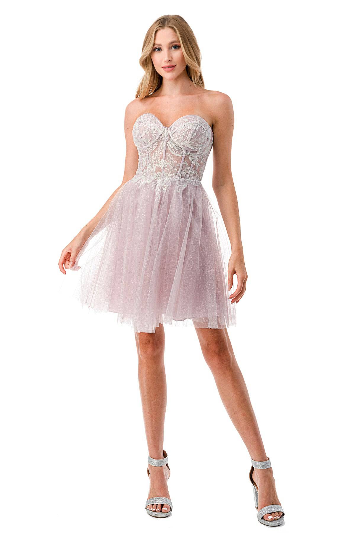 Aspeed S2745B Shimmering Corset Short Dress - NORMA REED